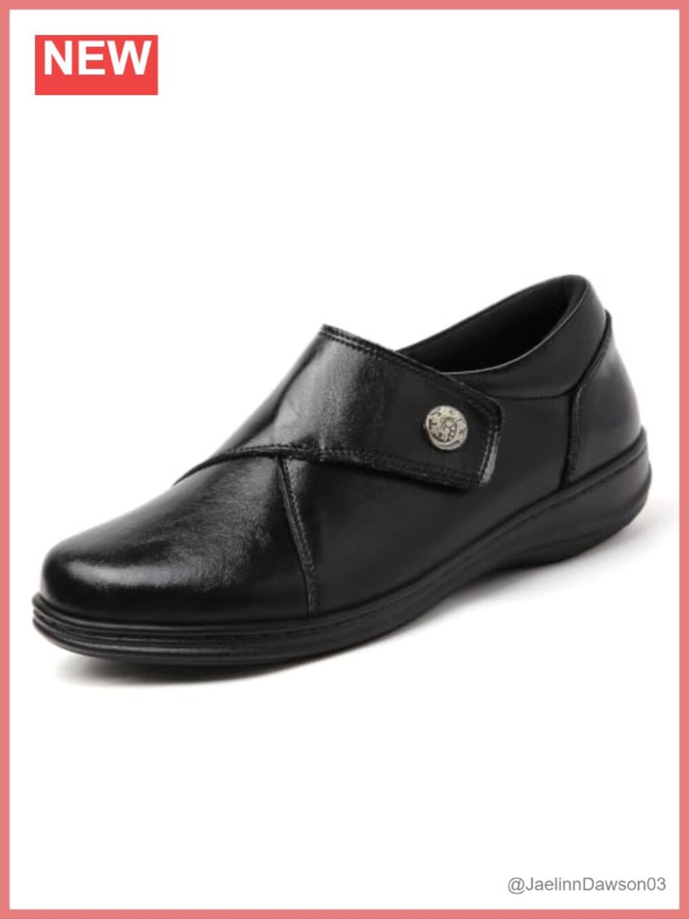 Women's Orthopedic Leather Slip-On Loafers with Adjustable Strap